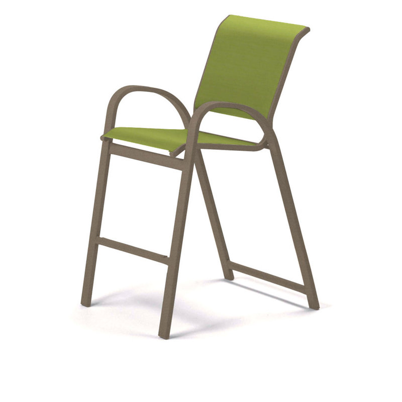 Tabouret de bar Holna, Lime 38D Sunbrella®, Désert texturé