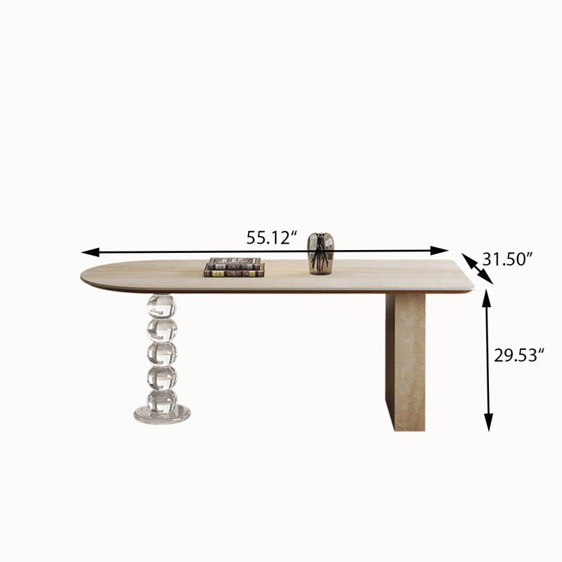 Table de salle à manger 55,12 po, 29.53" H x 55.12" W x 31.5" D