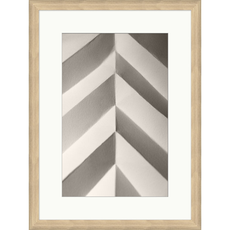 Shadow Geometric 3 Print, Brown Framed
