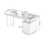 Bureau rectangulaire en bois manufacturé noir-1703146351
