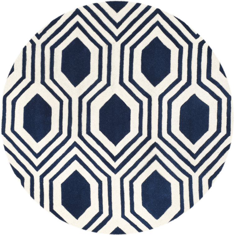 Deedie Hand Tufted Wool Geometric Rug