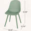 Chaise Posey, ensemble de 4