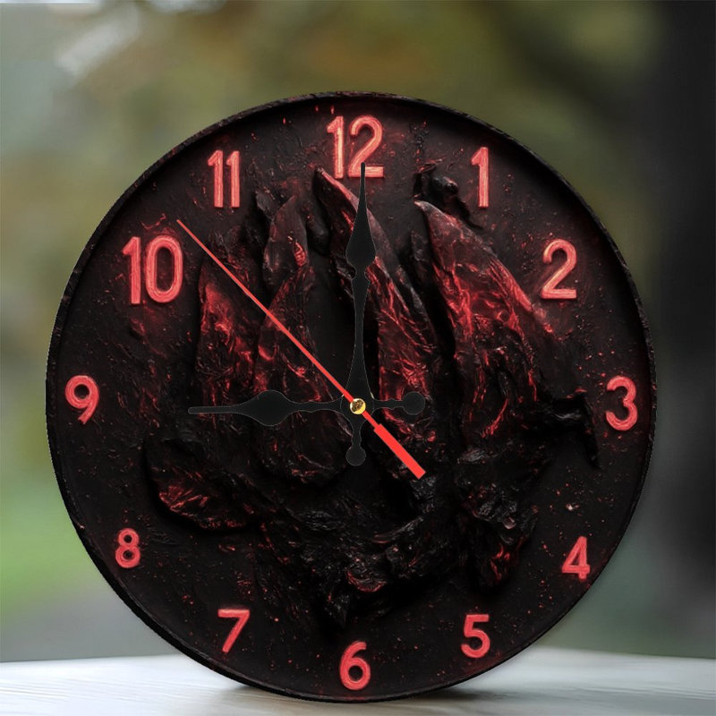 Horloge de lave rougeoyante