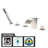 Sumerain Waterfall Bathtub Faucet, Deck Mount High Flow Roman Tub Faucet with Handheld Shower-64440370