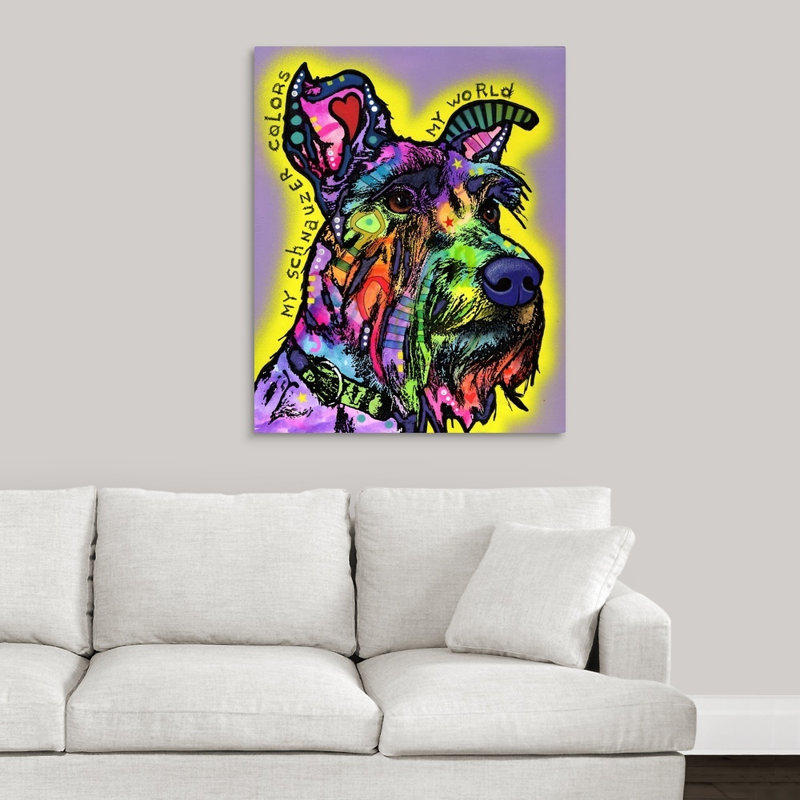 « my schnauzer », reproduction, Toile, H 20 po x l 16 po x P 1,5 po