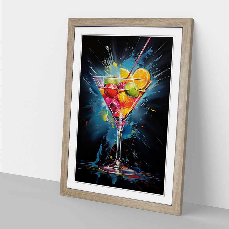 Single Picture Frame Print on Wood, 64cm H x 46cm W, Oak Framed