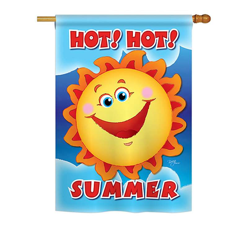 Drapeau maison pour la maison en polyester à chaud d’été, H 40 po x l 28 po