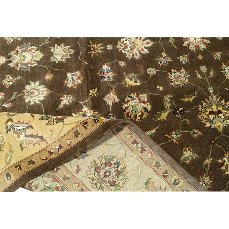 Wool Oriental Area Rug in Gold