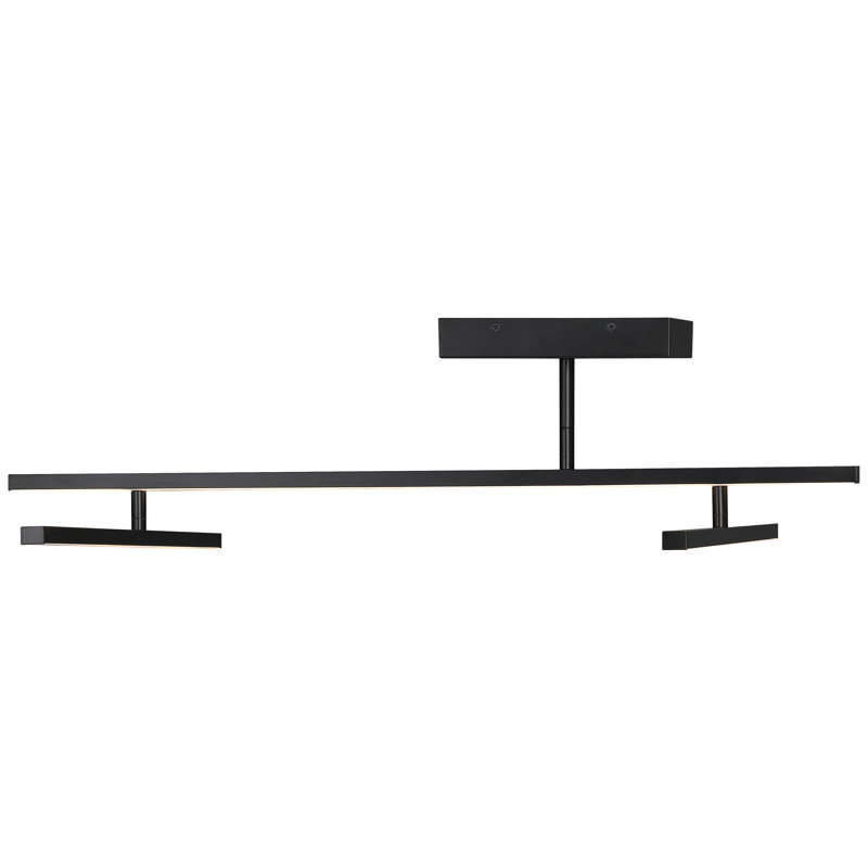 Ahleena - Adjustable LED Semi-Flush, Track - Acrylic Lens Shade - 29 W, Matte Black