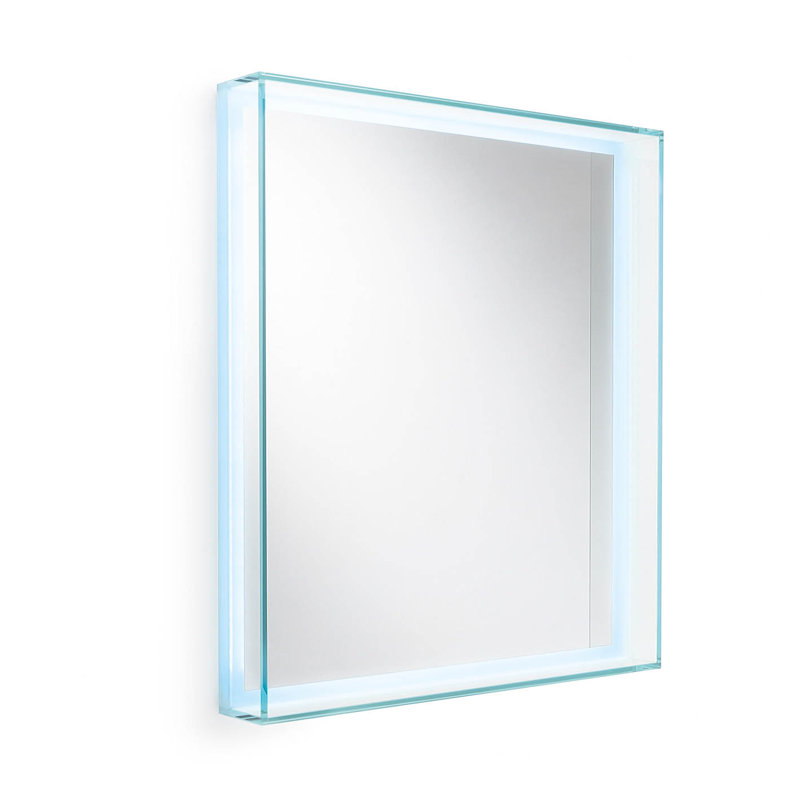 Speci Flat Glass Lighted Wall Mirror, 31.5" H x 27.6" W x 3.9" D