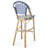 Outdoor French  2  - 29.5" Height, Navy Blue And White, Aluminum Frame With Effect, Pe , Rustproof, Garden  2  -Like Finish, Rust ,