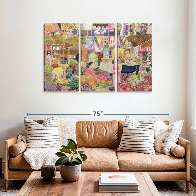 Ubud Market Bali, 36" H x 57" W