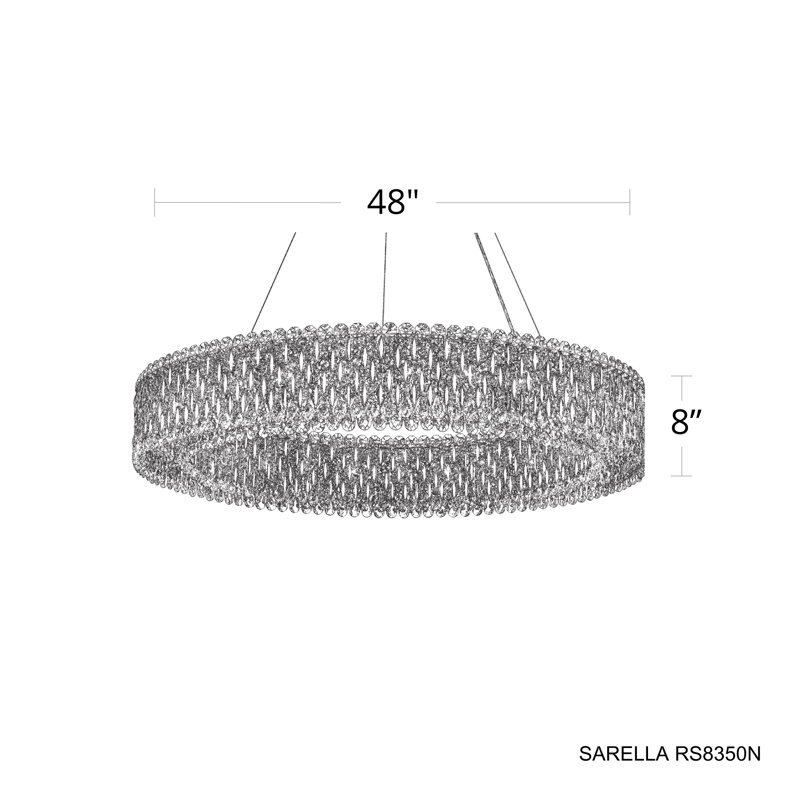 Sarella 27 - Light Chandelier, Radiance Crystals, Heirloom Gold