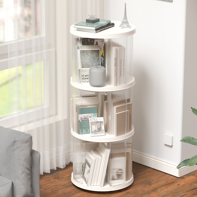 Petite bibliothèque d'angle avec bibliothèque rotative 360 °