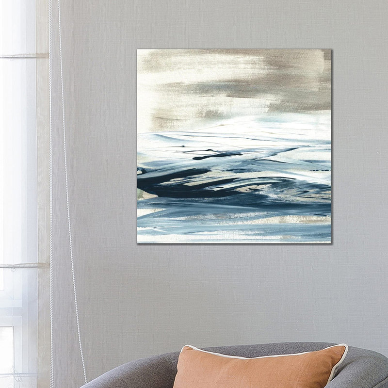 Tumultuous Indigo I by Susan Jill - Painting on Canvas, 66.04cm H x 66.04cm W x 3.81cm D, Wrapped Canvas