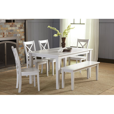Chipman - Person Solid Wood Solid Wood Top Four Leg Dining Set