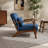 Mid Century Modern Accent Chair With Wood Frame, Upholstered Living Room Chairs With Waist Cushion, Reading Armchair For Bedroom Sunroom-788045296-797595631-797595628