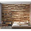 Murale pelez et collez - petites bandes de bois-875929984