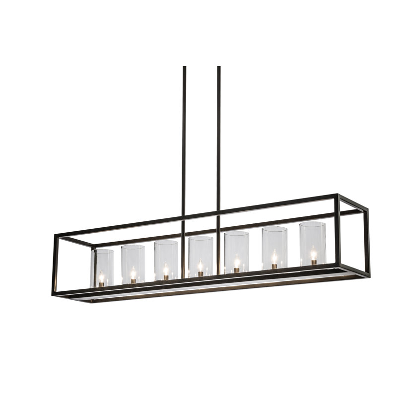 Luminaire suspendu pour îlot de cuisine Affinity, H 8 po x l 60 po x P 12 po, 7 lumières