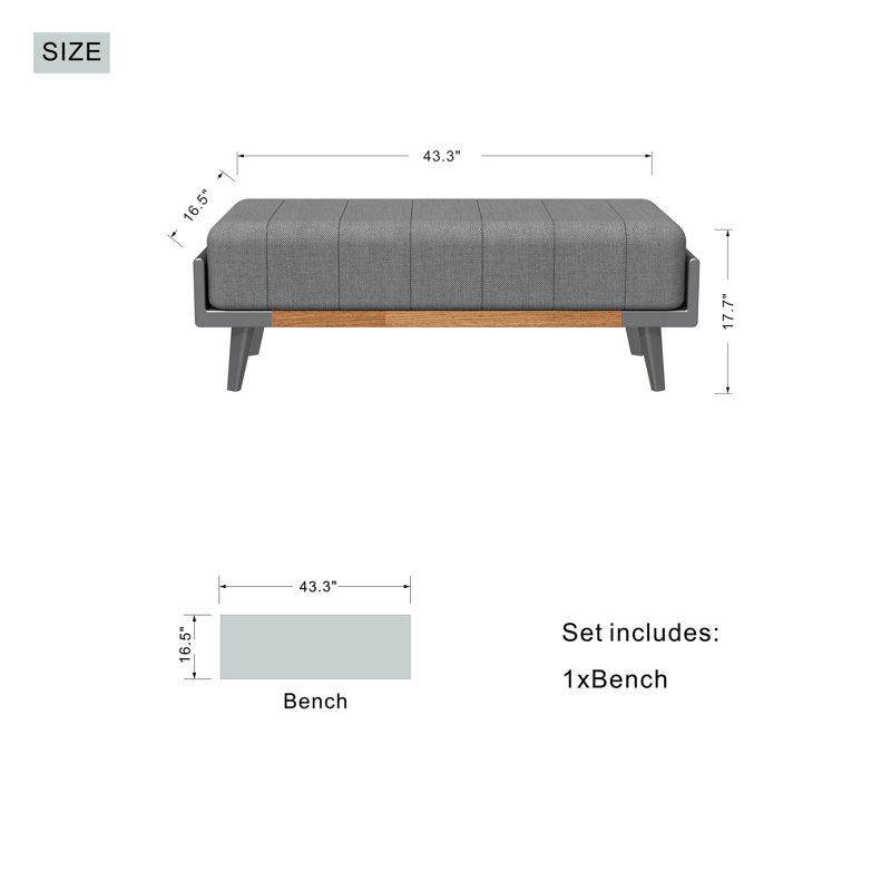 Banc d'extérieur en aluminium