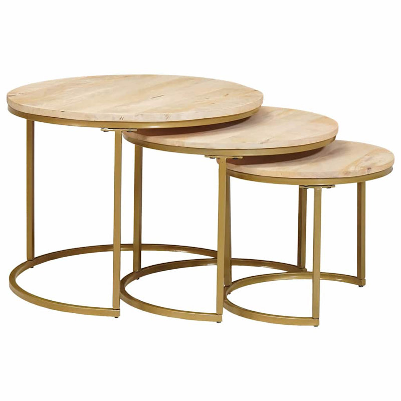 Coffee Table, 45cm. H x 60cm. L x 60cm. W, Brown, Gold