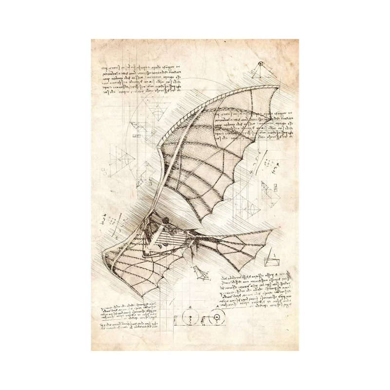 Flying Machine by Cornel Vlad - Wrapped Canvas Gallery-Wrapped Canvas Giclée, 20.32 cm H x 30.48 cm W