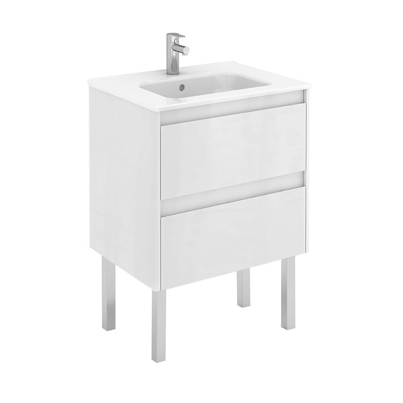 Ambra 23.8'' W Single Vanity, Matte White