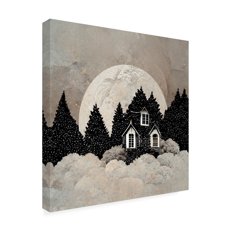 Œuvre sur toile «Sasha au clair de lune», H 18 po x l 18 po