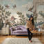 Décoration murale amovible de papier peint rétro avec motif floral rétro-1705160005-1705160008