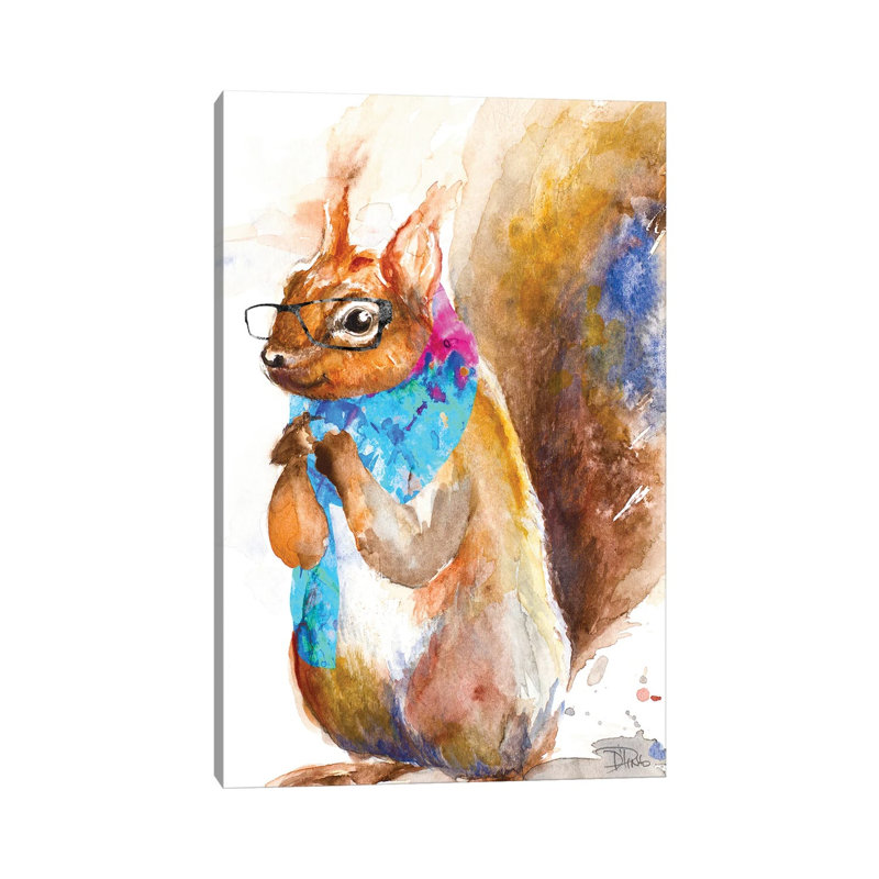 Hipster Squirrel by Patricia Pinto - Wrapped Canvas Gallery-Wrapped Canvas Giclée, 101.6 cm H x 66.04 cm W x 1.91 cm D