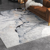 Steve Abstract Gray Area Rug