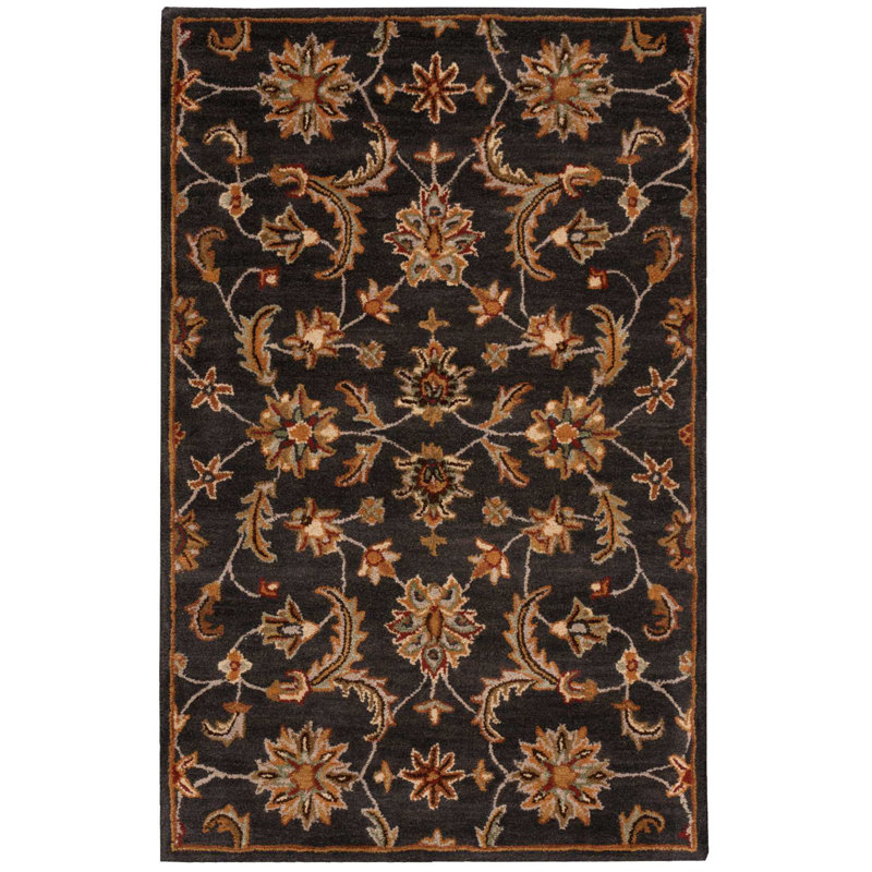 Tapis noir Sharie, Rectangle 3 pi 6 po x 5 pi 6 po