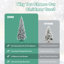 Arbre de Noël blanc réaliste pin floqué / givré-1033231569