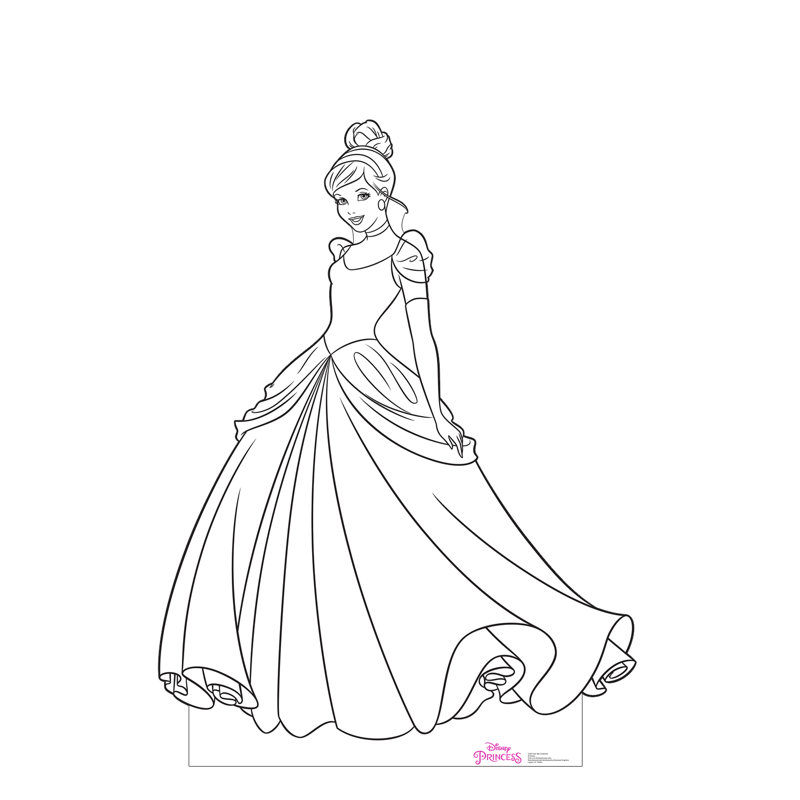 61" x 45" Color Me Cinderella Cardboard Standup