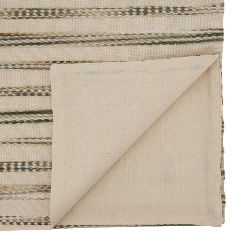 Tacony Striped Cotton Blend Table Runner