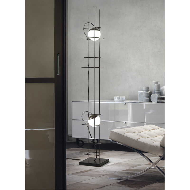 Plot Frame Floor Lamp 2 White Glossy Matt Black 2 L2409 Ul