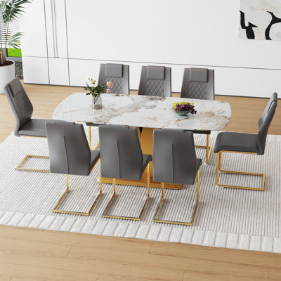 Glass Dining Table Set For 6