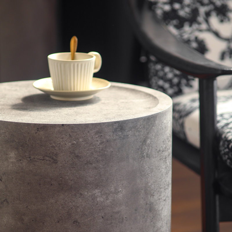 Table d'appoint d'angle moderne en faux béton