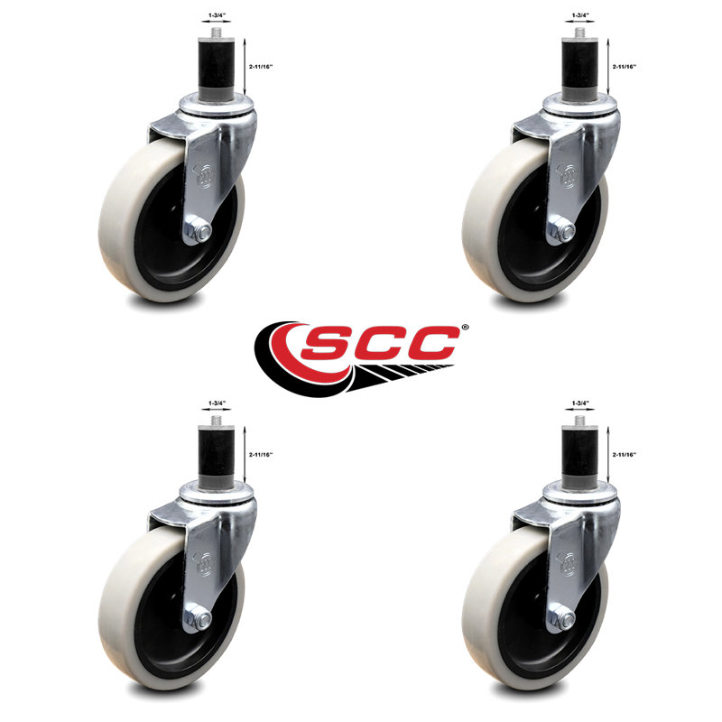 Thermoplastic Rubber Caster with Expanding Stem