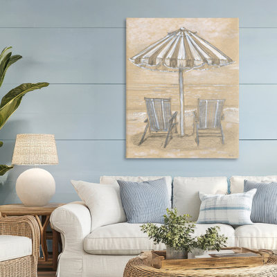 Toile avec parasol et chaises, conception de Patti Bishop