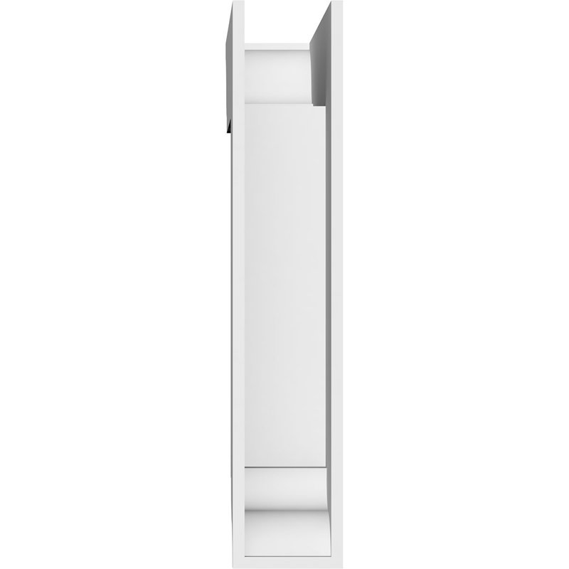 Support standard en PVC de qualité architecturale avec extrémités traditionnelles, H 18 po x l 3 po x P 14 po