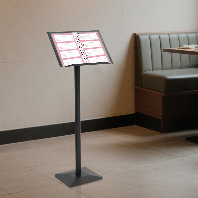 Menu Stand with Binder Menu Stand Freestanding Menu Stand