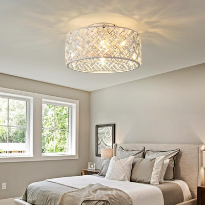 Cage Style Ceiling Fan With Light