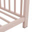 Lit plateforme simple en métal, rose-933935584