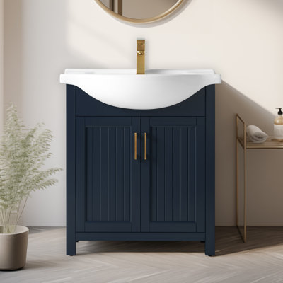Meuble-lavabo simple 30 po avec plateau en céramique Boesch