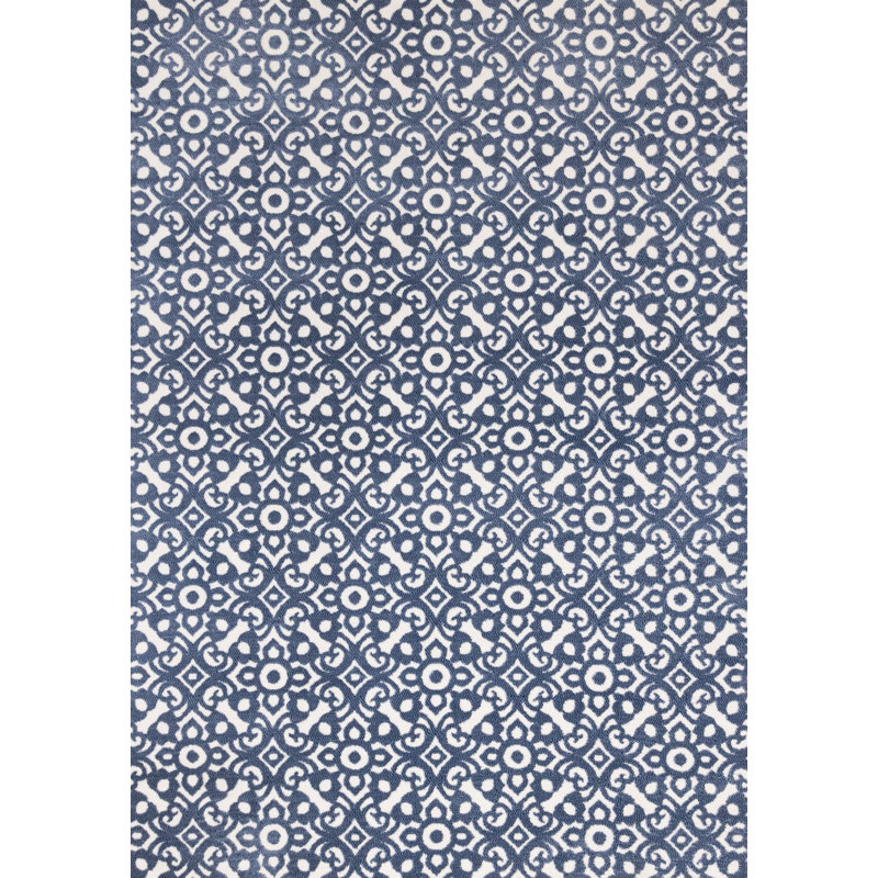 Tapis bleu Trinesha, Rectangle 5 pi 3 po x 7 pi 7 po