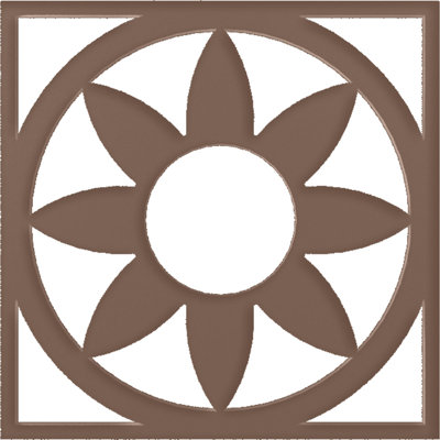 Médaillon de plafond percé en PVC de qualité architecturale Blume