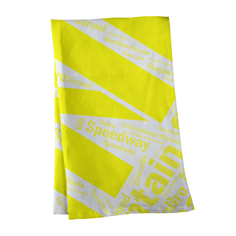 Cotton Tea Towel Kitchen Towel, Blue, Indianapolis
