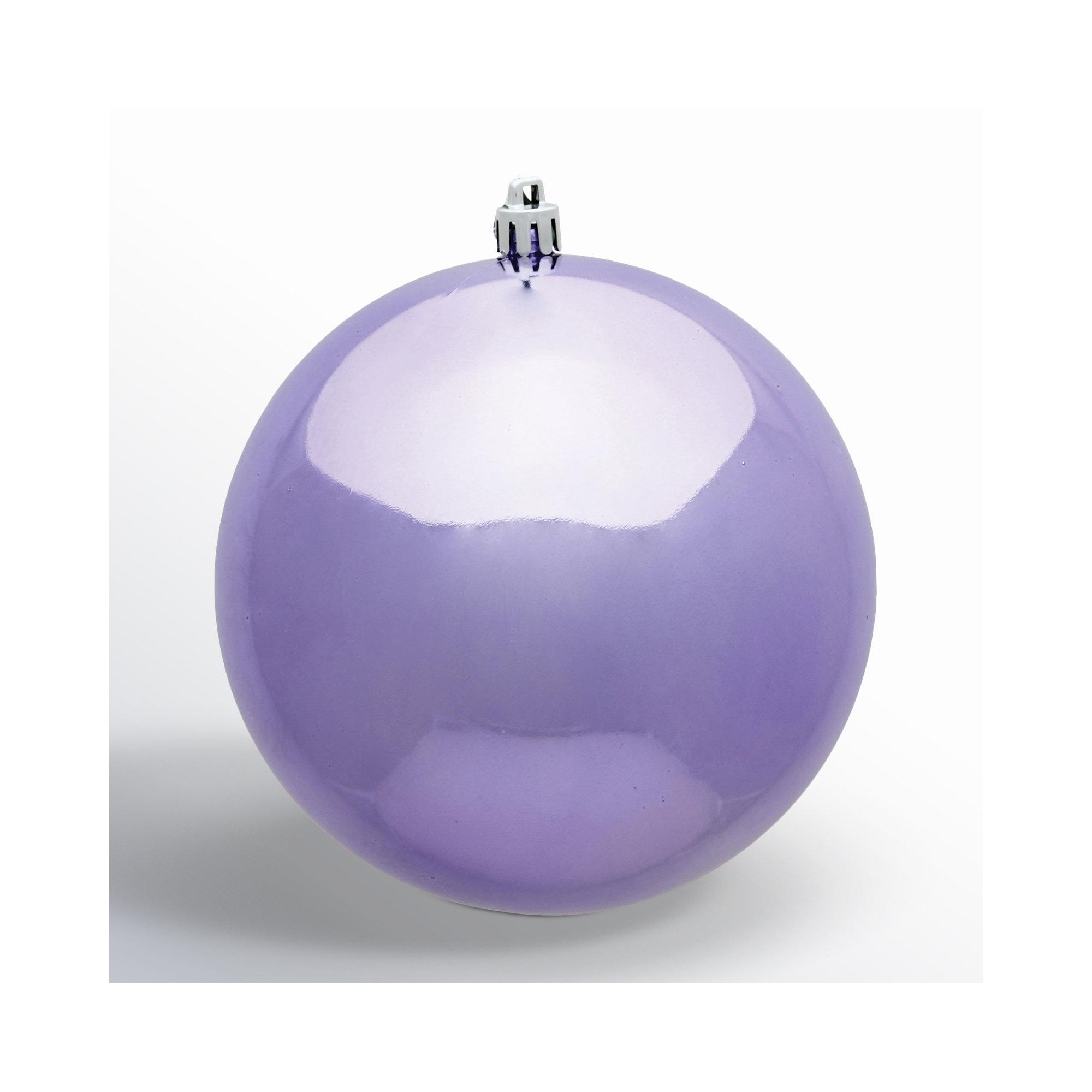 Holiday Décor Ball Ornament, Lavender Shiny, 3" H x 3" W x 3" D