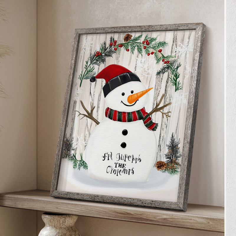 «Christmas Holiday Art XXVI», reproduction encadrée - bois massif, H 11 po x l 9 po